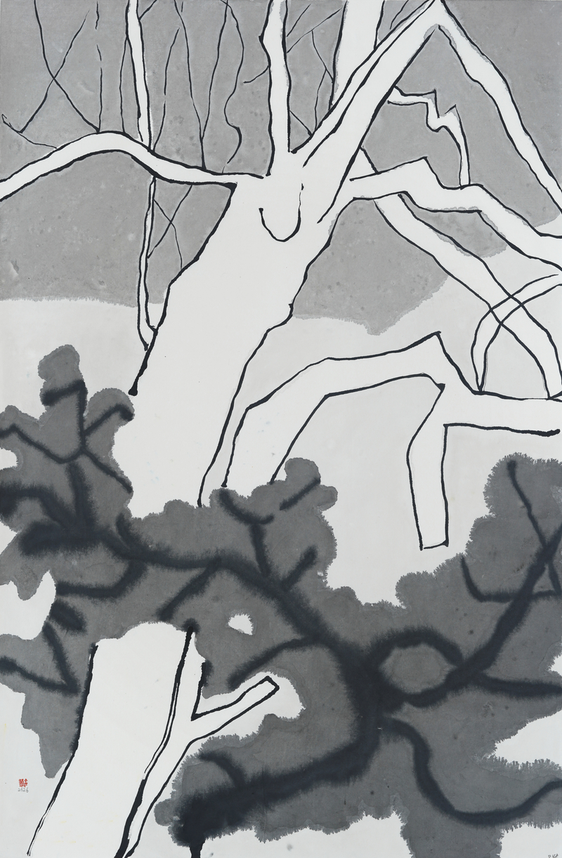 장병언, structure landscape 048, ink_on_paper, painting, 2026